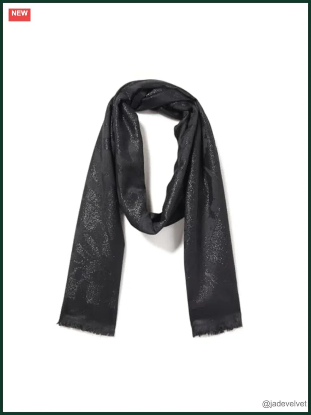Lightweight Metallic Scarf With Eyelash Fringe